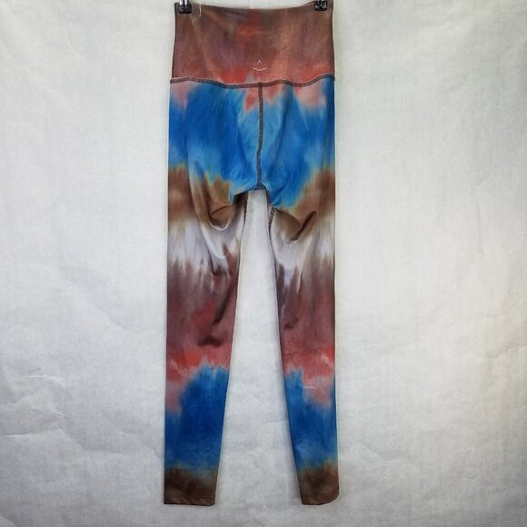 Beyond Yoga 7/8 Leggings Women's S Multi Color Red Blue Stripe Lux High Waisted - Picture 7 of 14